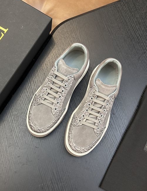 Zilli Grained Calfskin Handmade Casual Shoes