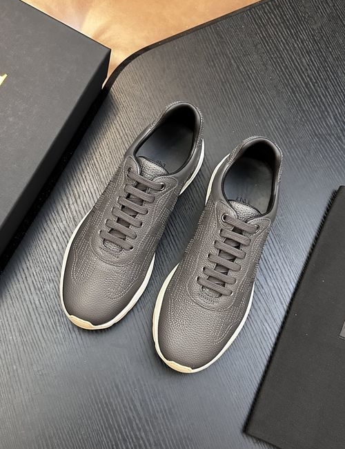 Zilli Grained Calfskin Handmade Casual Shoes