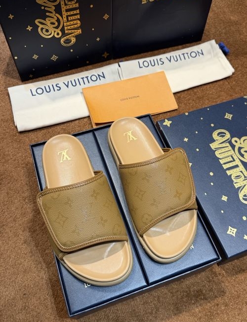 Louis Vuitton LV Waterproof Rubber Slides With Adjustable Straps