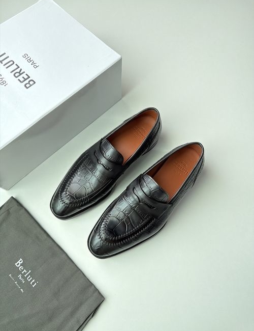 Berluti Penny Loafer With Hand Patina Finish