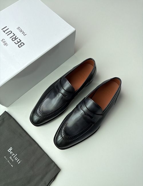 Berluti Penny Loafer With Hand Patina Finish