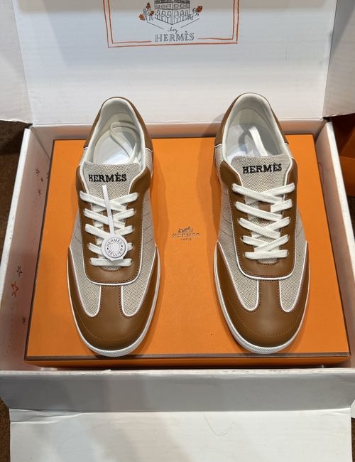 Hermes Bouning Suede Calfskin Sneakers With Rubber Sole