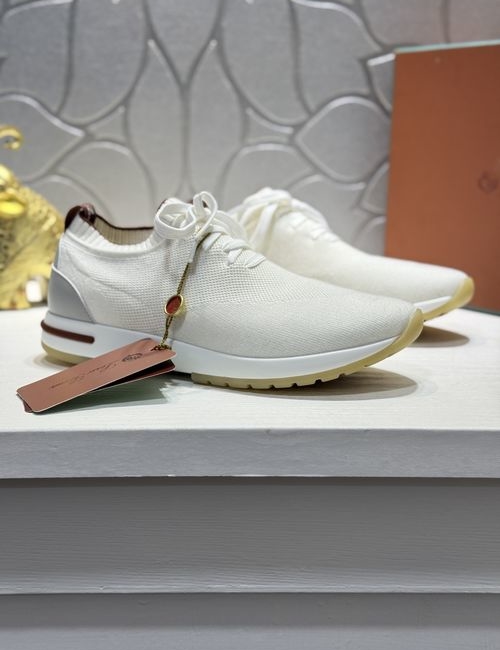Loro Piana LP Flyknit Leather Casual Sneakers