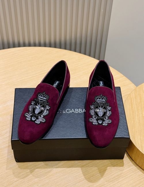 Dolce & Gabbana DG Leather Loafers With DG Embroidery