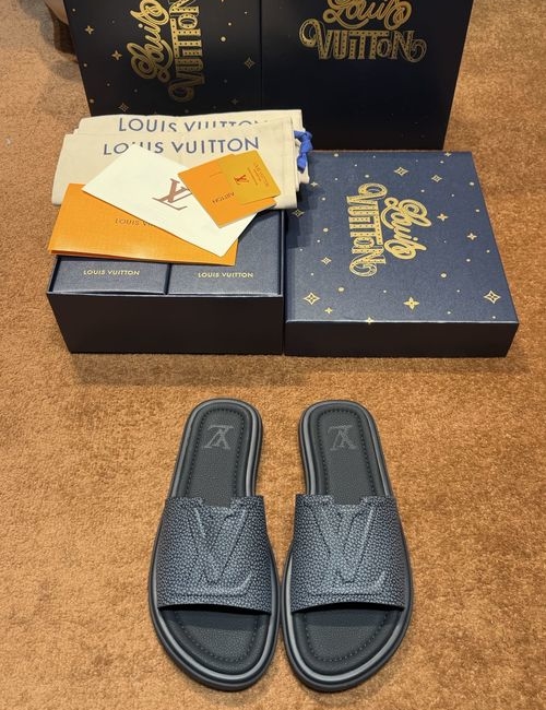 Louis Vuitton LV Waterfront Monogram Rubber Slides