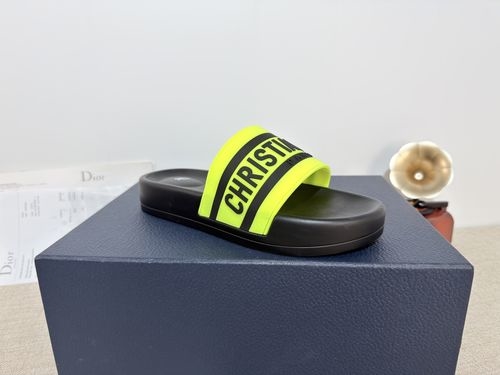 Christian Dior CD Slides Top Layer Leather PU Sole