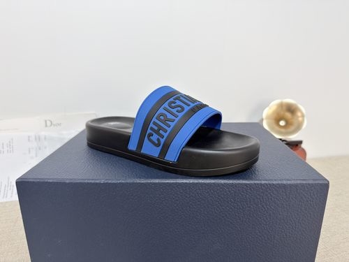 Christian Dior CD Slides Top Layer Leather PU Sole