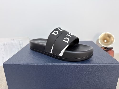 Christian Dior CD Slides Top Layer Leather PU Sole