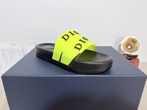 Christian Dior CD Slides Top Layer Leather PU Sole