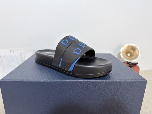 Christian Dior CD Slides Top Layer Leather PU Sole