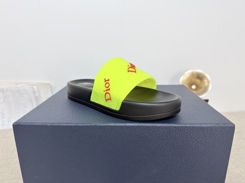 Christian Dior CD Slides Top Layer Leather PU Sole