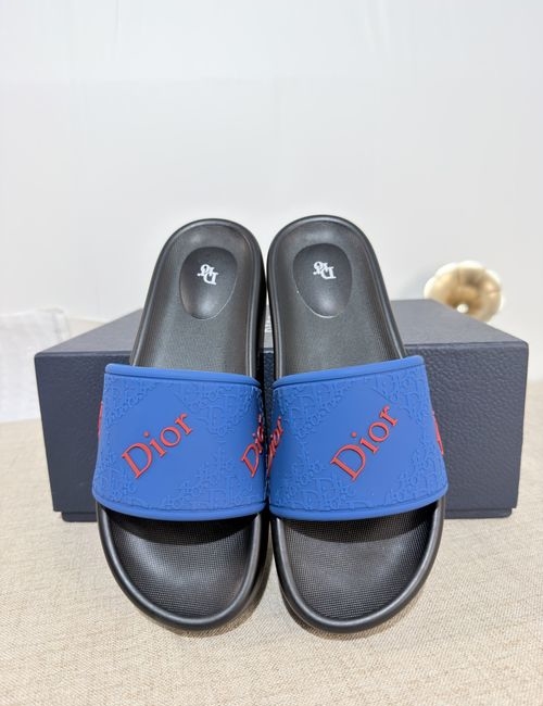 Christian Dior CD Slides Top Layer Leather PU Sole