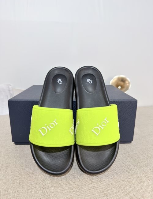 Christian Dior CD Slides Top Layer Leather PU Sole