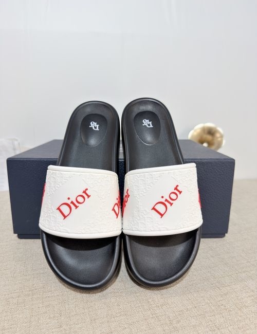 Christian Dior CD Slides Top Layer Leather PU Sole