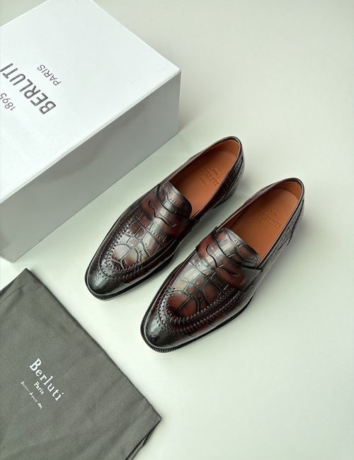 Berluti Penny Loafer With Hand Carved Details