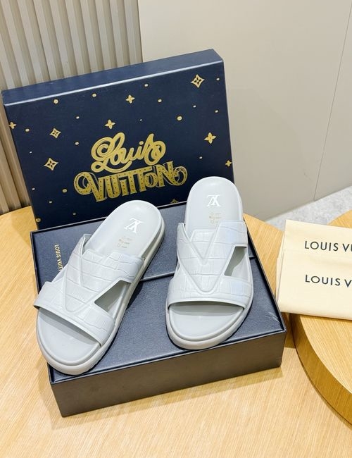 Louis Vuitton LV OASIS Suede Leather Monogram Slides