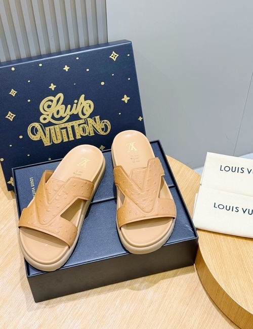 Louis Vuitton LV OASIS Suede Leather Monogram Slides