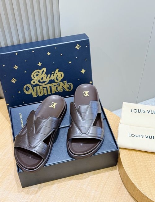 Louis Vuitton LV OASIS Suede Leather Monogram Slides