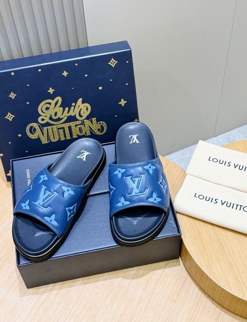 Louis Vuitton LV OASIS Suede Leather Monogram Slides