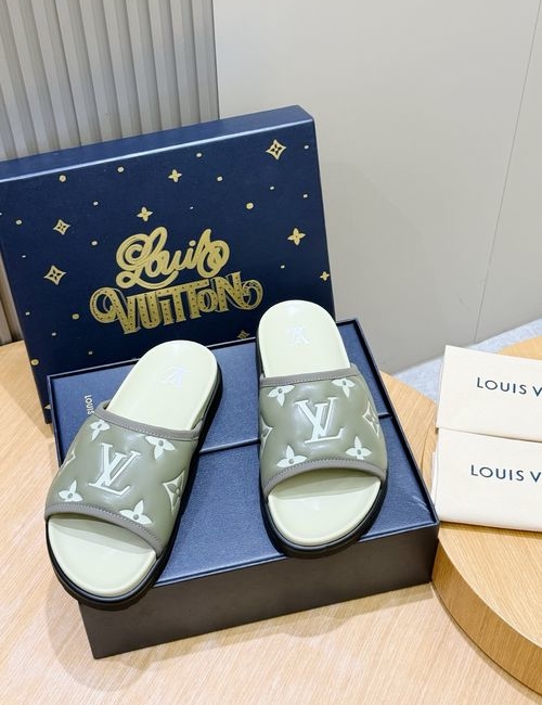 Louis Vuitton LV OASIS Suede Leather Monogram Slides