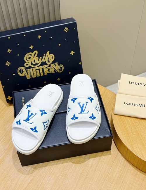 Louis Vuitton LV OASIS Suede Leather Monogram Slides