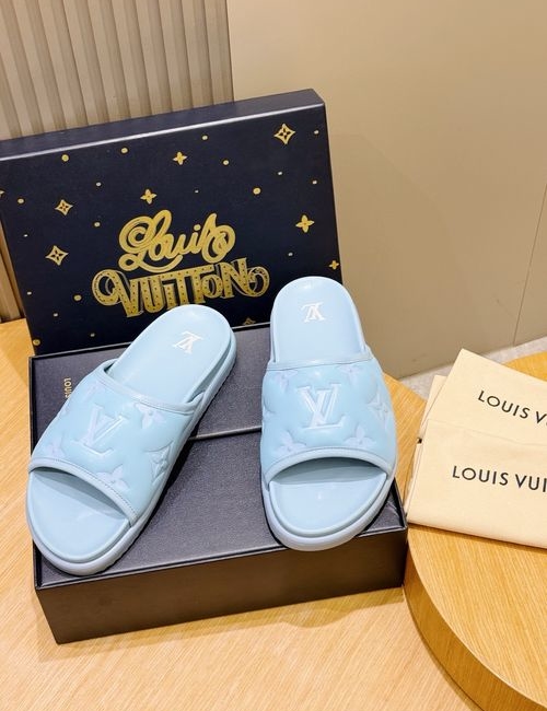 Louis Vuitton LV OASIS Suede Leather Monogram Slides