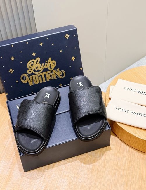 Louis Vuitton LV OASIS Suede Leather Monogram Slides