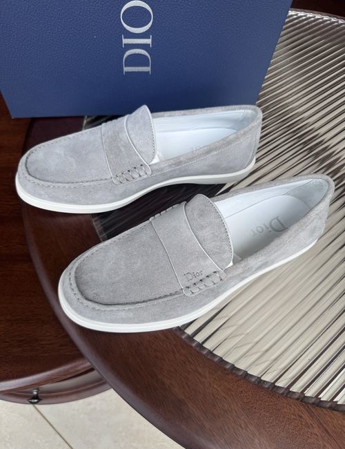Christian Dior CD Casual Leather Shoes Stitched Detail Rubber Outsole Cowhide Lining