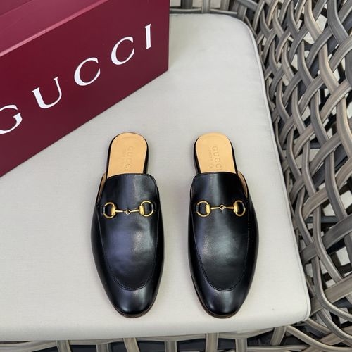 Gucci Vintage Style Leather Mule Shoes