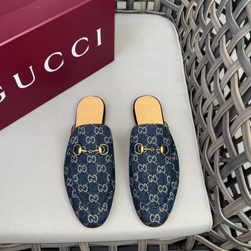 Gucci Vintage Style Leather Mule Shoes