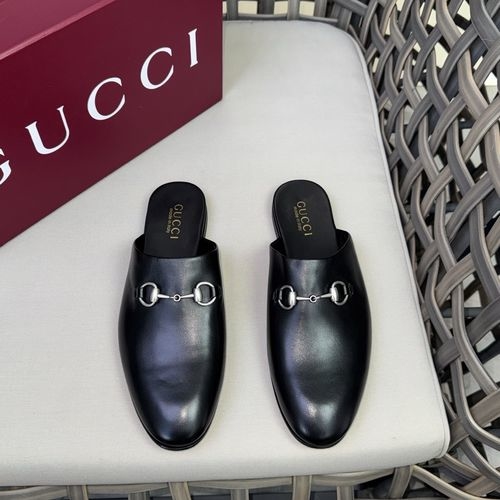 Gucci Vintage Style Leather Mule Shoes