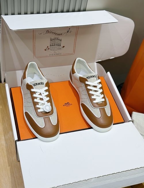 Hermes Match Suede Goat Leather Calfskin Sneakers