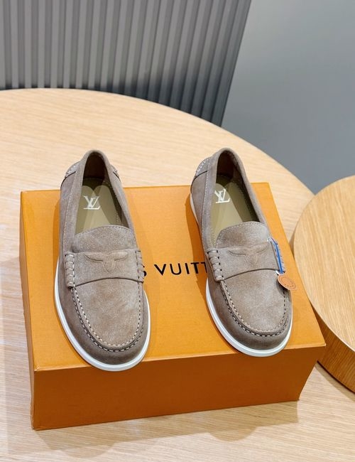Louis Vuitton LV LCroisette Suede Leather Loafers