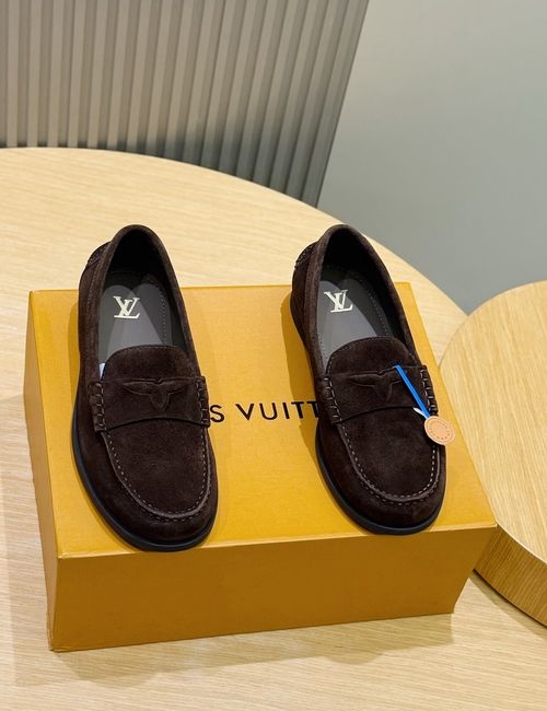 Louis Vuitton LV LCroisette Suede Leather Loafers