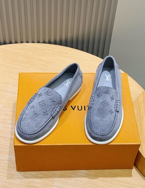 Louis Vuitton LV LCroisette Suede Leather Loafers