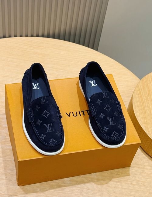 Louis Vuitton LV LCroisette Suede Leather Loafers