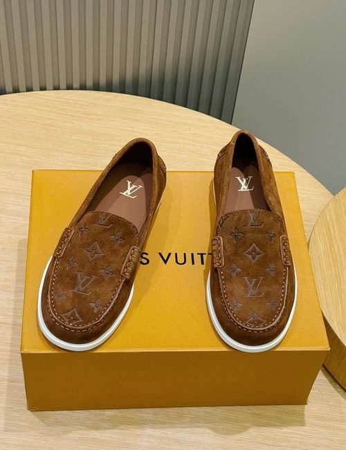 Louis Vuitton LV LCroisette Suede Leather Loafers