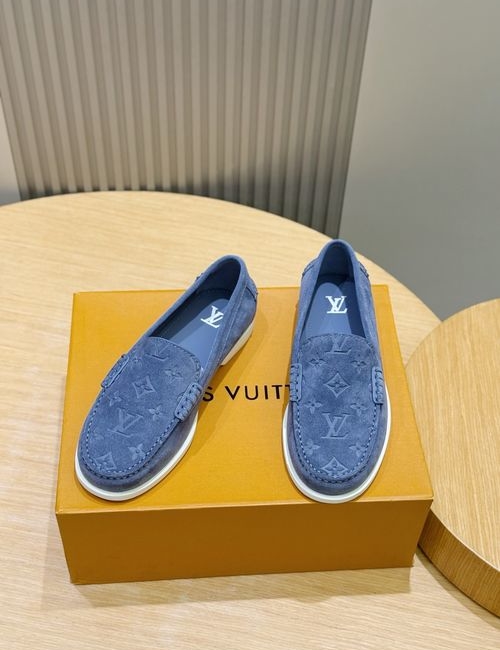 Louis Vuitton LV LCroisette Suede Leather Loafers