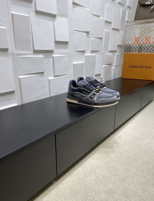 Louis Vuitton LV Trainer Embroidered Floral Casual Sneakers