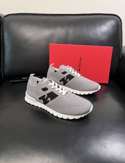 Kiton Knit Casual Sneakers With Leather Lining