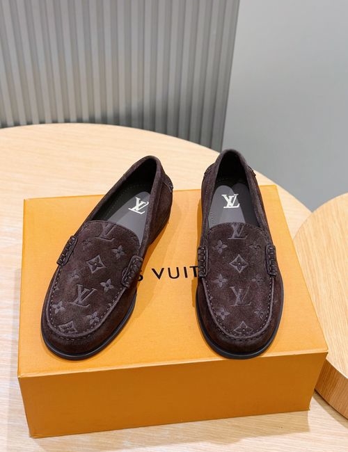 Louis Vuitton LV LCroisette Suede Leather Loafers