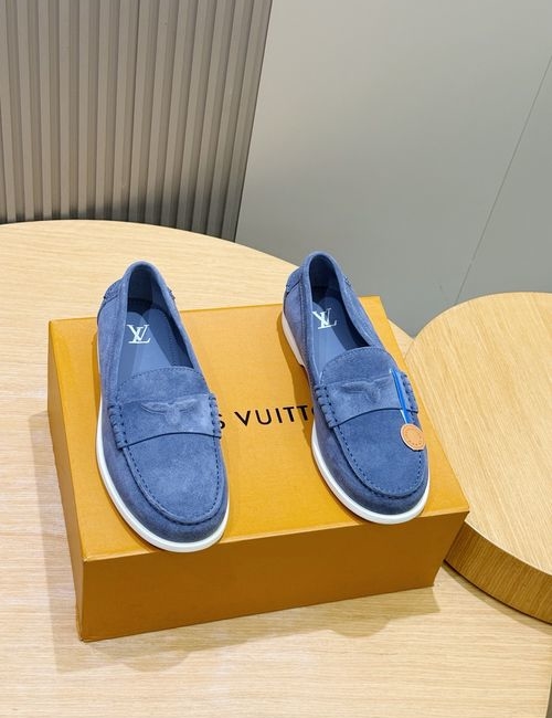 Louis Vuitton LV LCroisette Suede Leather Loafers