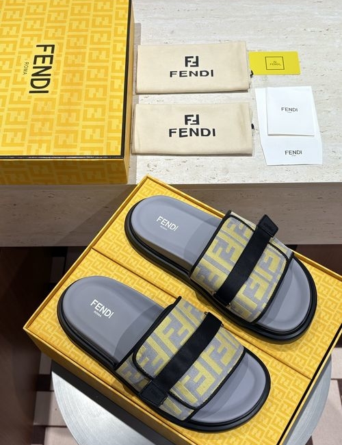 Fendi FF Jacquard Upper Sneakers With Velcro