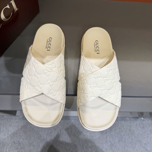 Gucci Summer Slippers, Fashionable Color Block Design