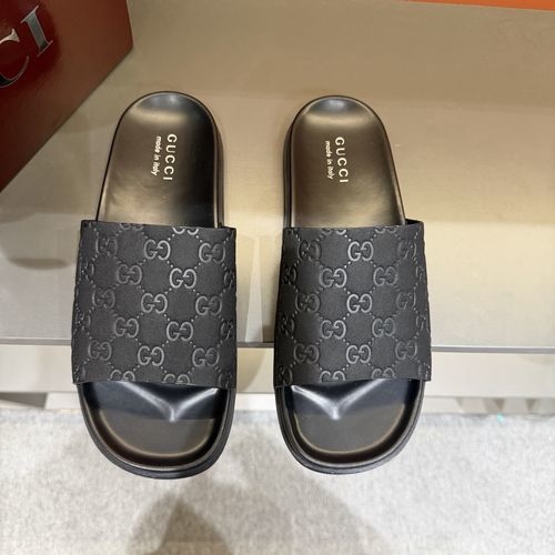 Gucci Summer Slippers, Fashionable Color Block Design