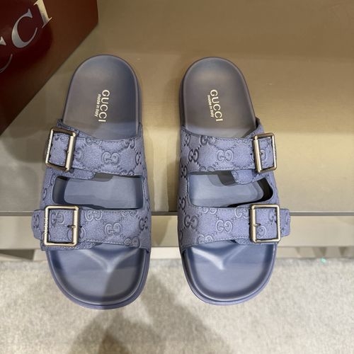 Gucci Summer Slippers, Fashionable Color Block Design