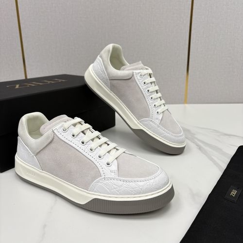 Zilli Crocodile Pattern Casual Sneakers