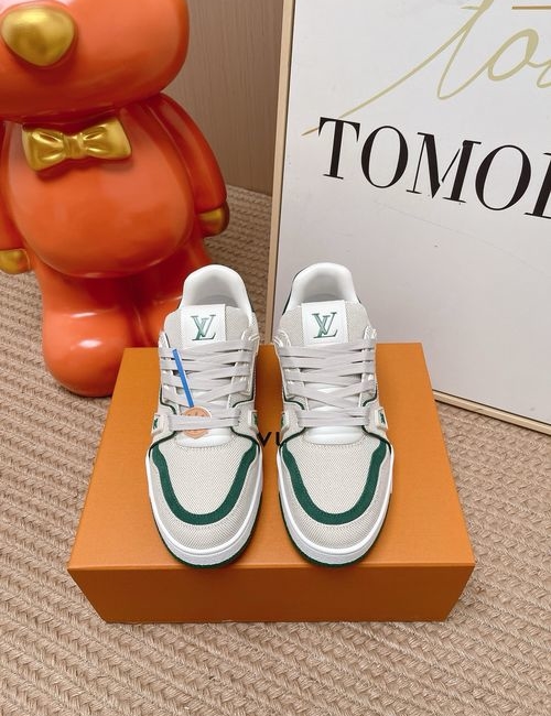 Louis Vuitton LV Trainer Sneakers Suede Damier Pattern Shoes