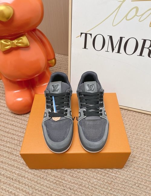 Louis Vuitton LV Trainer Sneakers Suede Damier Pattern Shoes