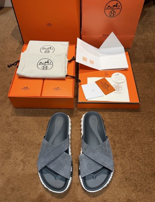 Hermes Infra Leather Sandals With Custom Sole